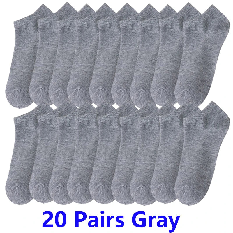 10/20/30 Paar Herren Socken Ankle Socks Weiß Schwarz Atmungsaktiv Bequem Schweißabsorbierend Boot Socken Unisex Freizeit Uni Kurze Socken