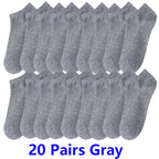 10/20/30 Paar Herren Socken Ankle Socks Weiß Schwarz Atmungsaktiv Bequem Schweißabsorbierend Boot Socken Unisex Freizeit Uni Kurze Socken