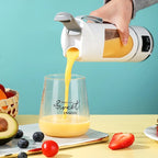Tragbarer elektrischer Entsafter USB-Lade Mini-Akku-Entsafterflasche 450 ml Becher Obstmixer Handmixer für Zuhause, Reisen, Büro