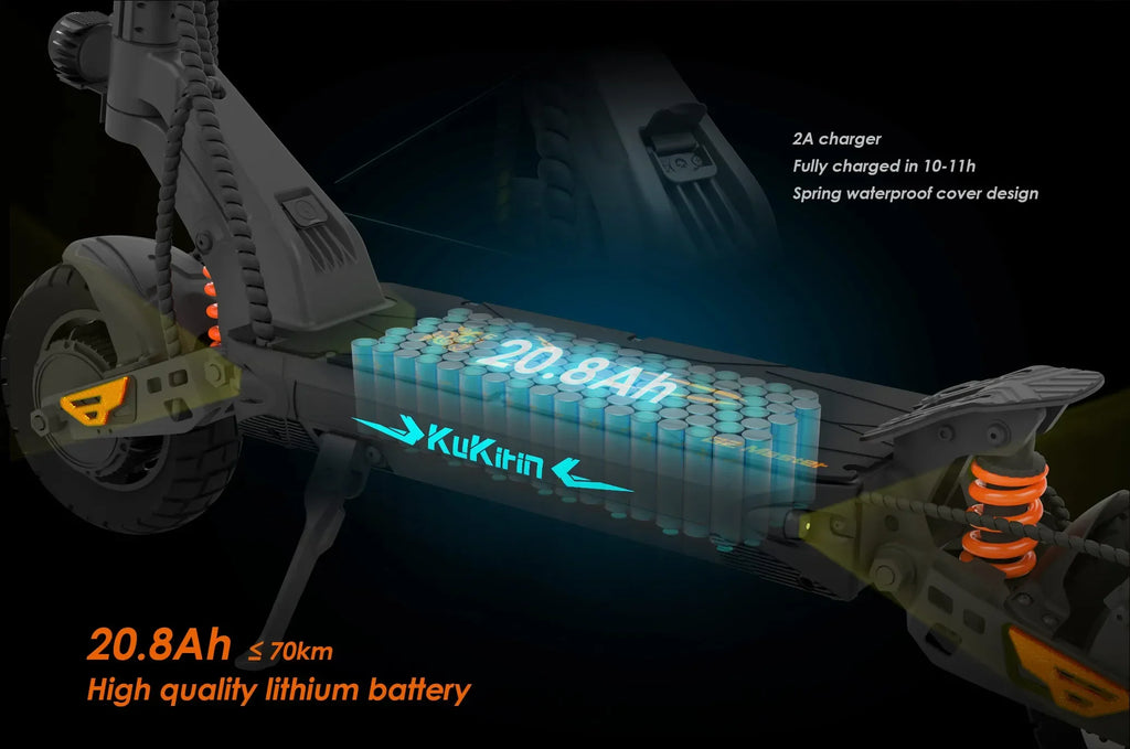 KuKirin G2 Master Elektroroller 1000W*2 Doppelmotor 52V 20.8Ah 60km/h Höchstgeschwindigkeit Scheibenbremse vorne und hinten Hydraulischer Stoßdämpfer