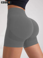 CZGUKE Damen-Outdoor-Sporthorts, Fitnesshose, Gym-Aufwärmhose, Yogahose, hochwertige, enge Jogging-Shorts und Radhose