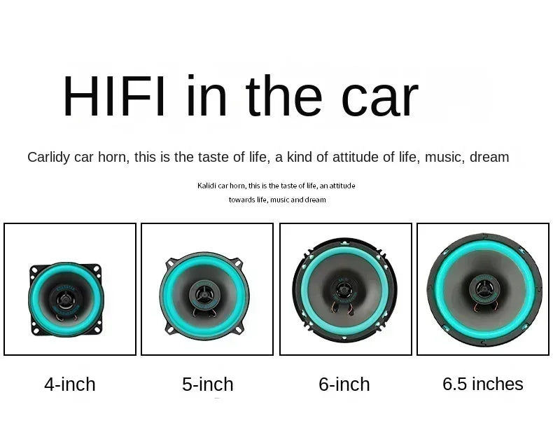 4/5/6,5 Zoll Universal Auto Koaxiallautsprecher HiFi Automotive Audio Full Range Frequenz Subwoofer Verbesserter Auto Stereo Sound