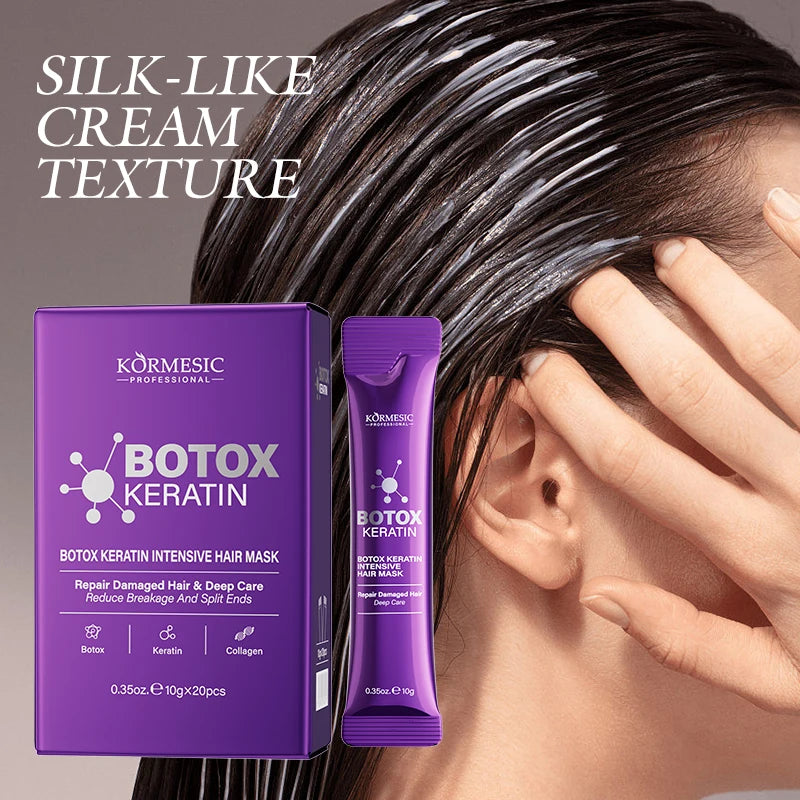 Keratin-Haarmaske Magische 5-Sekunden-Reparatur bei geschädigtem, krausem, weichem, glattem, glänzendem Haar, tiefenwirksame Feuchtigkeitspflege, Haarpflegemaske