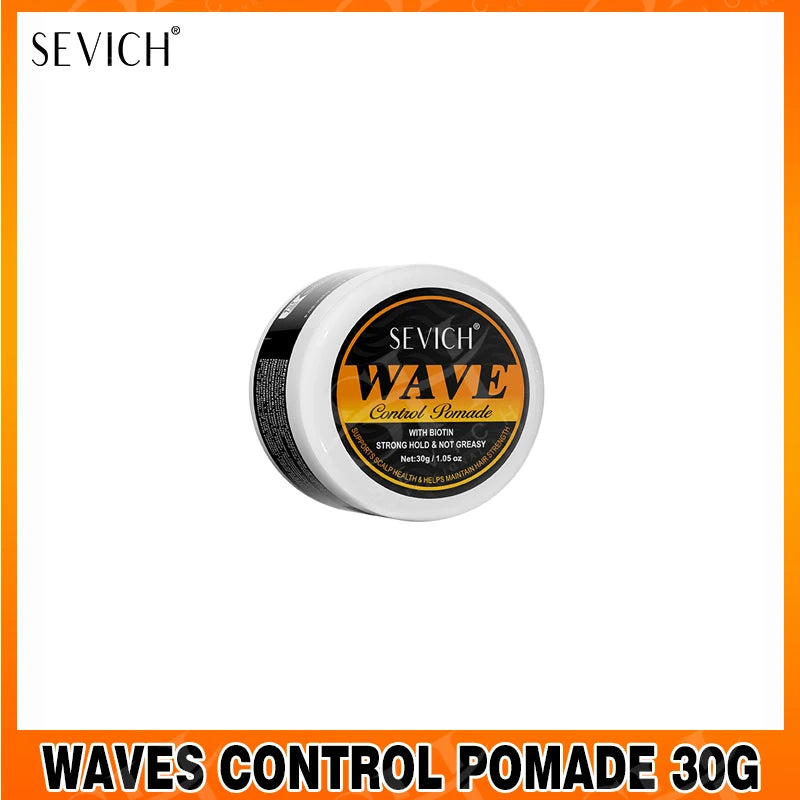 Deep Wave Control Pomade 360 Biotin Sport Starker Halt Wellen Haargel mit Bürste Wellenhaaröl Shampoo Spülung Stylingpflege