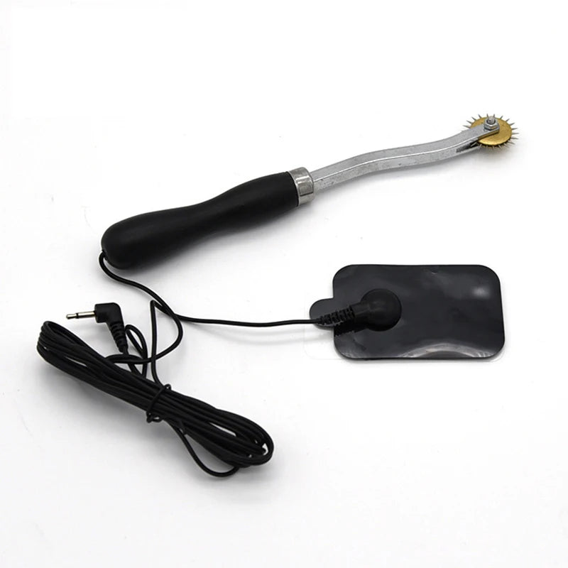 Elektrische Schock Brustwarzenklemmen BDSM Bondage Schamlippenklammer Klitoris-/Penispulsator E-Stimulations-Massagehandschuh/-Pad SM Roller Sexspielzeug für Paare