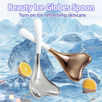 Kühlende Spa-Eisgloben-Roller, Edelstahl-Gua-Sha-Kryo-Sticks, Gesichts- und Augenmassagegerät, Hautpflegewerkzeuge, Geschenke für Frauen