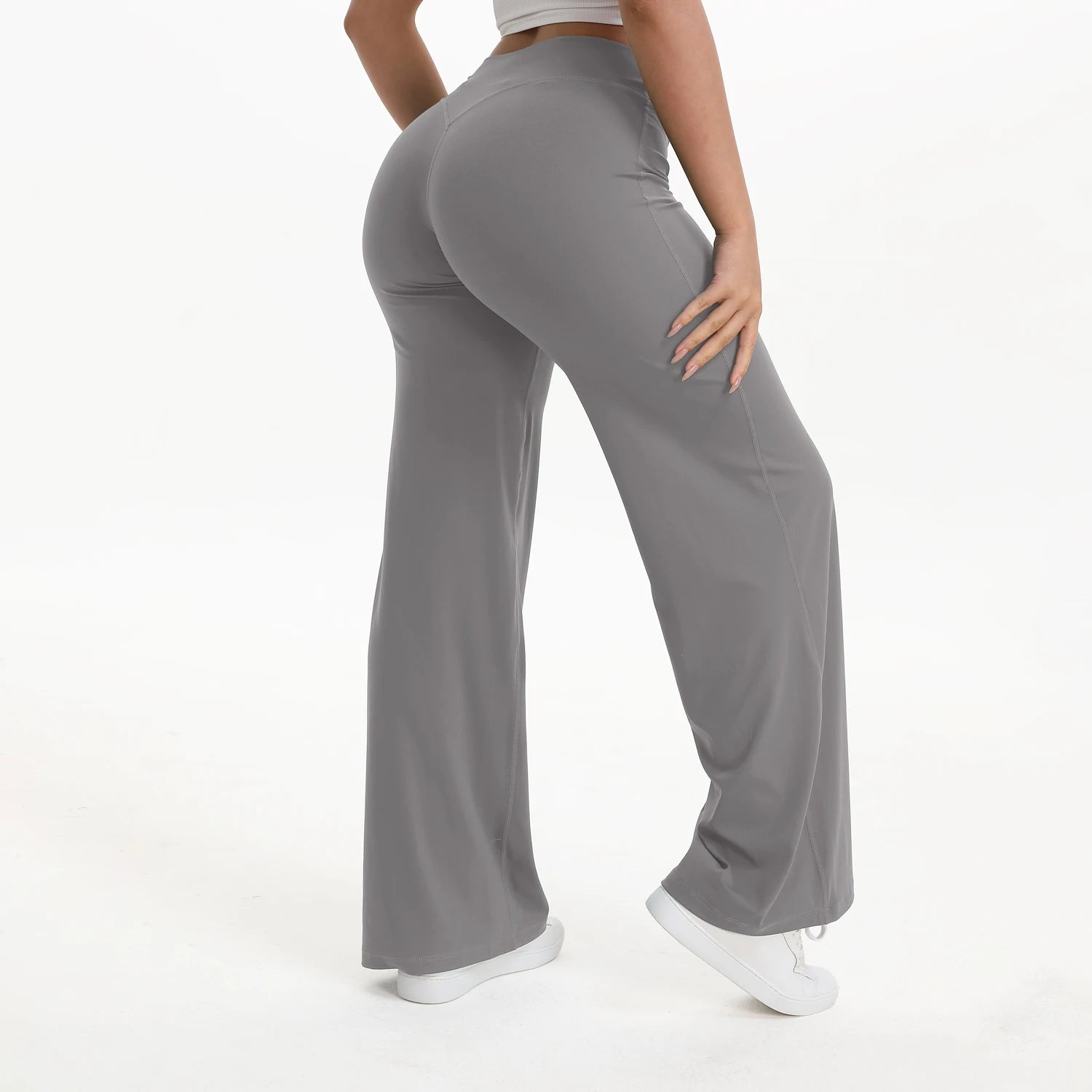 SoftMotion Damen Leggings Gerade Beine Mittlere Taille Yoga-Hose GYM-Leggings Naked Feel Pilates Laufhose Sporthose