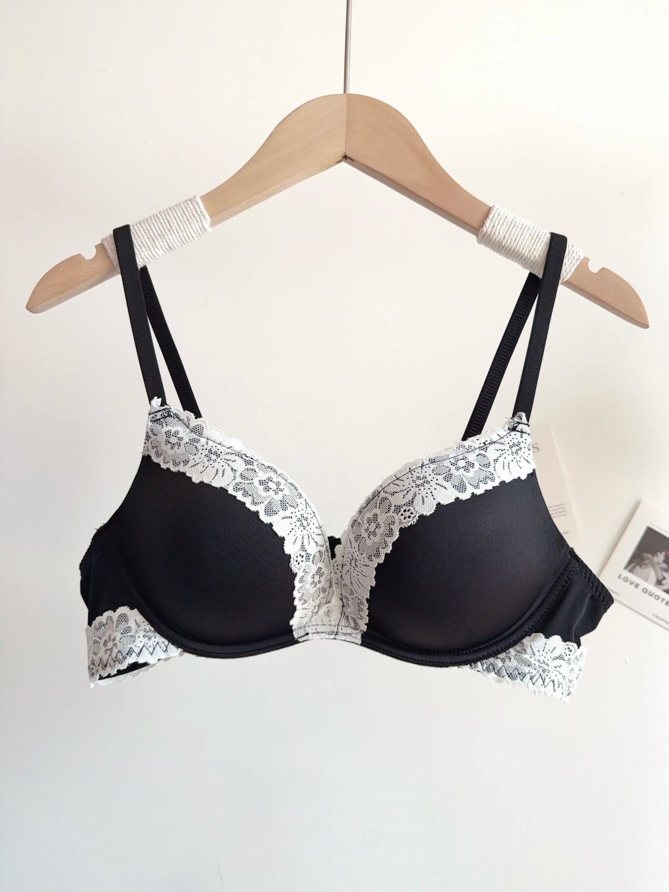 Sexy Leopard-Print-Dessous-Set für Damen, kabellos, unsichtbarer Push-Up für kleine Brüste, verstellbares A-bis-C-Körbchen, transparenter, reiner Spitzen-Look, S-XL