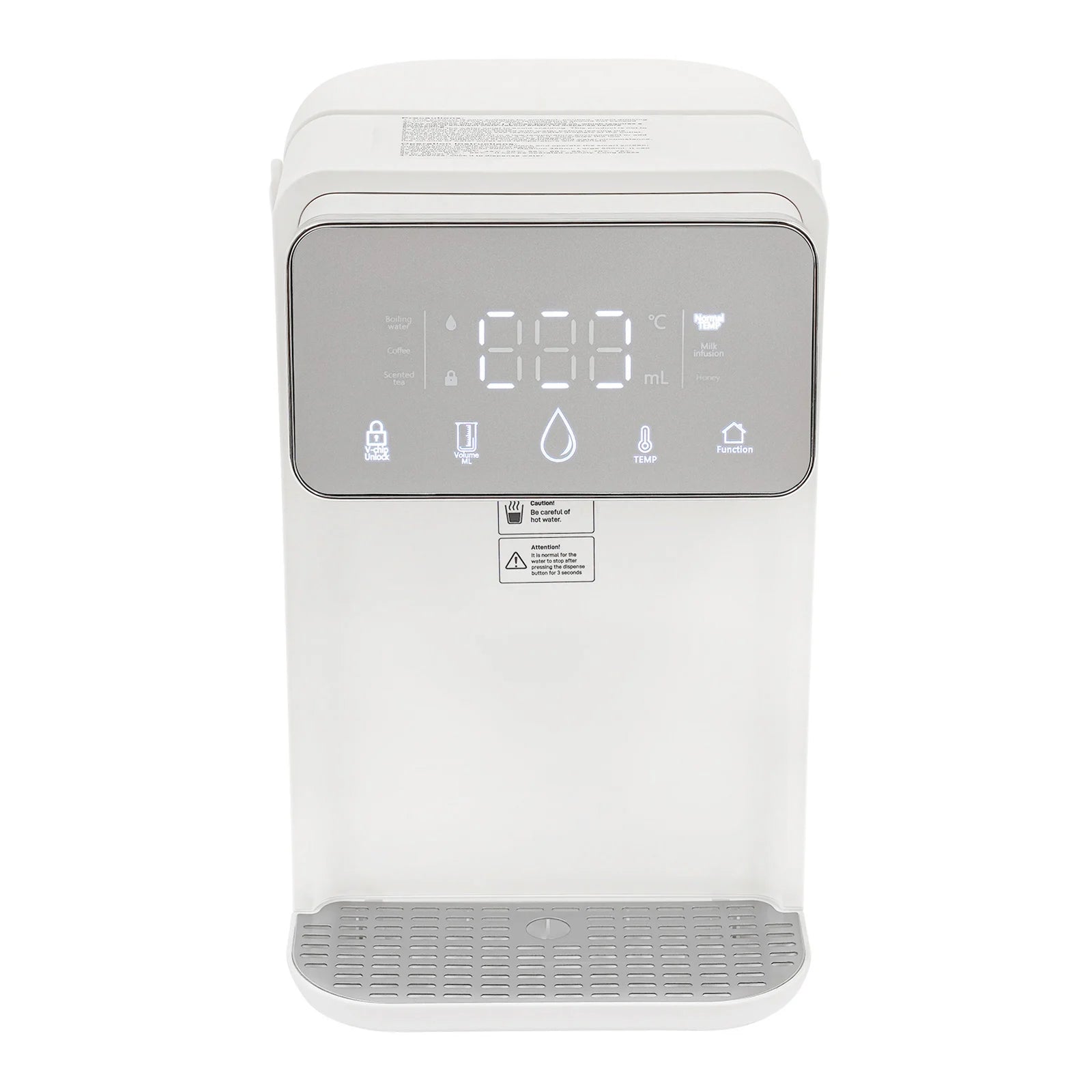 2000W Heißwasser-Sofortbereiter mit Digitalanzeige, 2,9 L Wassertank Temperatur (25–99°C) Wassermenge (150–500 ml)
