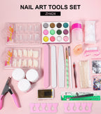 Nagelacrylpulver und Flüssigmonomer Nagelkunstdekoration für Maniküre-Set-Kit Kristall Nagelflitter 3D Nagelspitzen Schnitzwerkzeuge