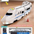 Kinder DIY Simulation Hochgeschwindigkeitszug Spielzeugauto Elektrische Sound-Licht Modellbahn Lernspielzeug für Jungen Mädchen Geschenk