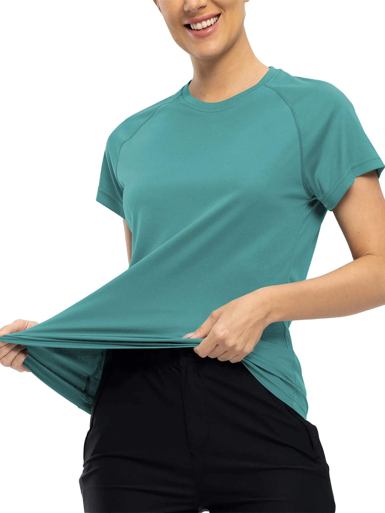 Women’s  Quick Dry Short Sleeve Resilience Gym Sports Moisture Wicking Round Neck T-Shirt Training Exercise Gym Sport Shirt Hauptbild