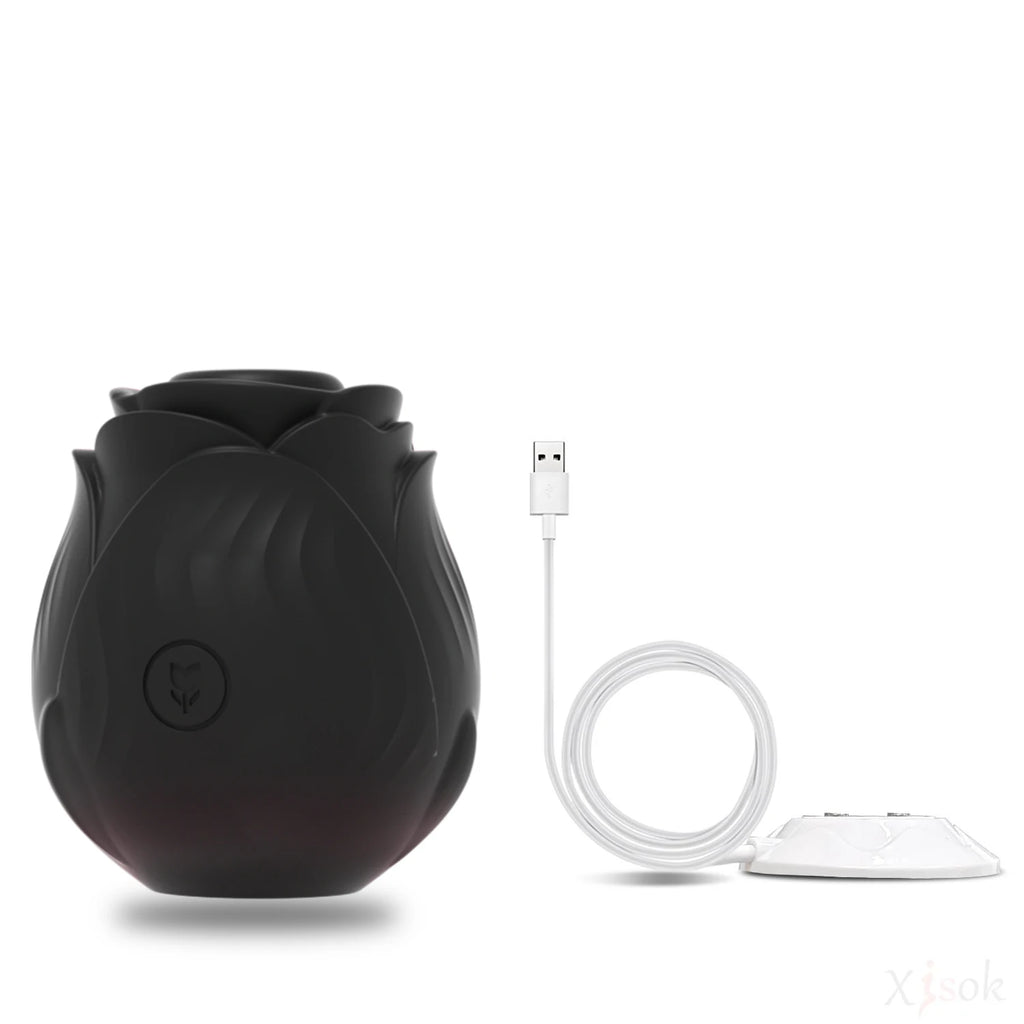 Leistungsstarker Saugvibrator für Frauen Vakuum-Klitorisstimulator Oralsauger für weibliche Brustwarzen Klitoris-Sauger Vibrations-Sexspielzeug für Erwachsene Rosen-Spielzeug