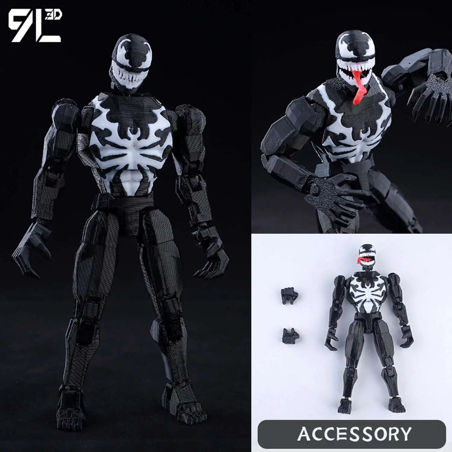 Venom Spider-Man Lucky13 Dummy13 Actionfiguren – 3D-gedruckte T13-Mehrgelenk-Shapeshift-Mannequin-Anime-Sammelspielzeuge