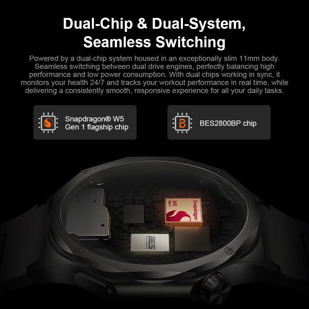 EU Version OPPO Watch X3 Smartwatch Wear OS by Google Schlaf 16 Tage Akkulaufzeit SpO2 Blutsauerstoffüberwachung IP69 Google Wallet