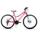 Hiland 26 Zoll Damen Mountainbike, 18-Gang mit Federgabel, doppelten mechanischen Scheibenbremsen, Aluminiumrahmen MTB
