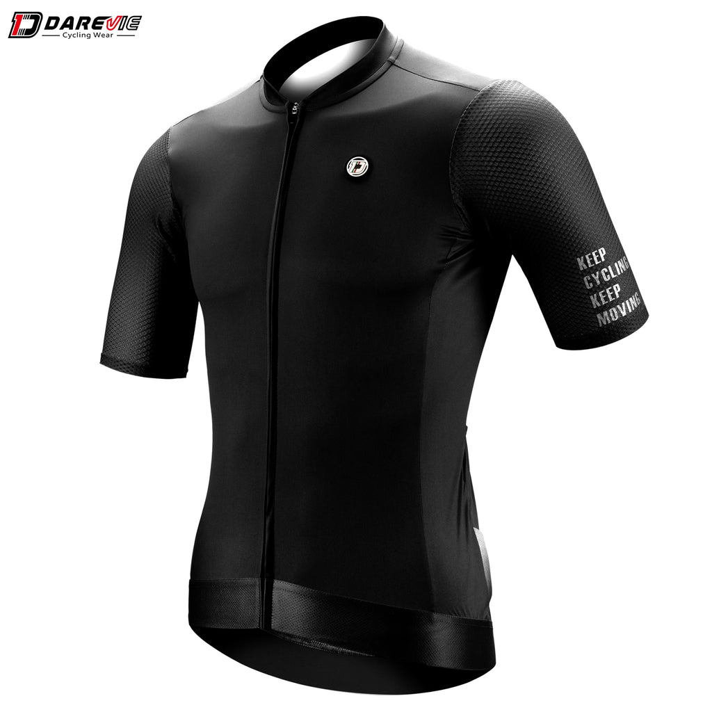 DAREVIE Radtrikot SPF 50 UV-Schutz Trainingsniveau Slim Fit Kleine Größe Herren Damen Mann Fahrradtrikot Radsport-Trikot