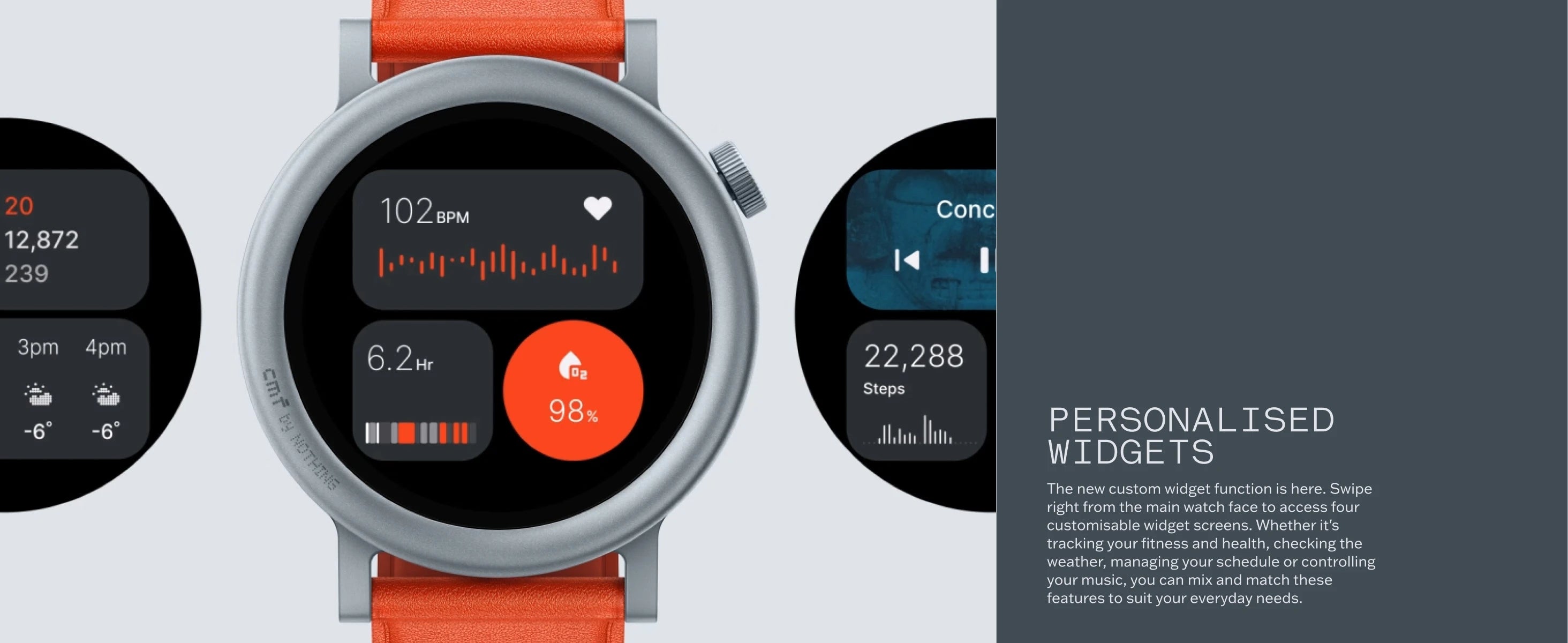 CMF by Nothing Watch Pro 2 1.32" AMOLED-Display Bluetooth-Anrufe mit KI-Rauschunterdrückung