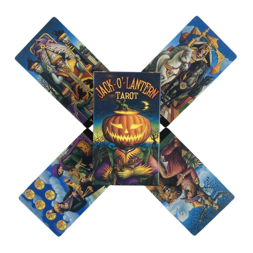 Jack-O'-Lantern Tarotkarten Ein 78-Karten-Deck Orakel Englische Visionen Wahrsage-Ausgabe Brettspiele Hauptbild