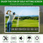 Caiton Golf Impact Screen – Geräuschlos, HD, Reißfest, Schwungtraining für Innen- und Außenbereich, Einfacher Aufbau, Schlagschutz, Verschiedene Größen
