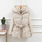 Damen gesteppte Pufferweste, dick, warm, Winter, Kapuzenmantel, einfarbig, ärmellose, gepolsterte Oberbekleidung, kurzer Mantel mit Knopfleiste und Reißverschluss