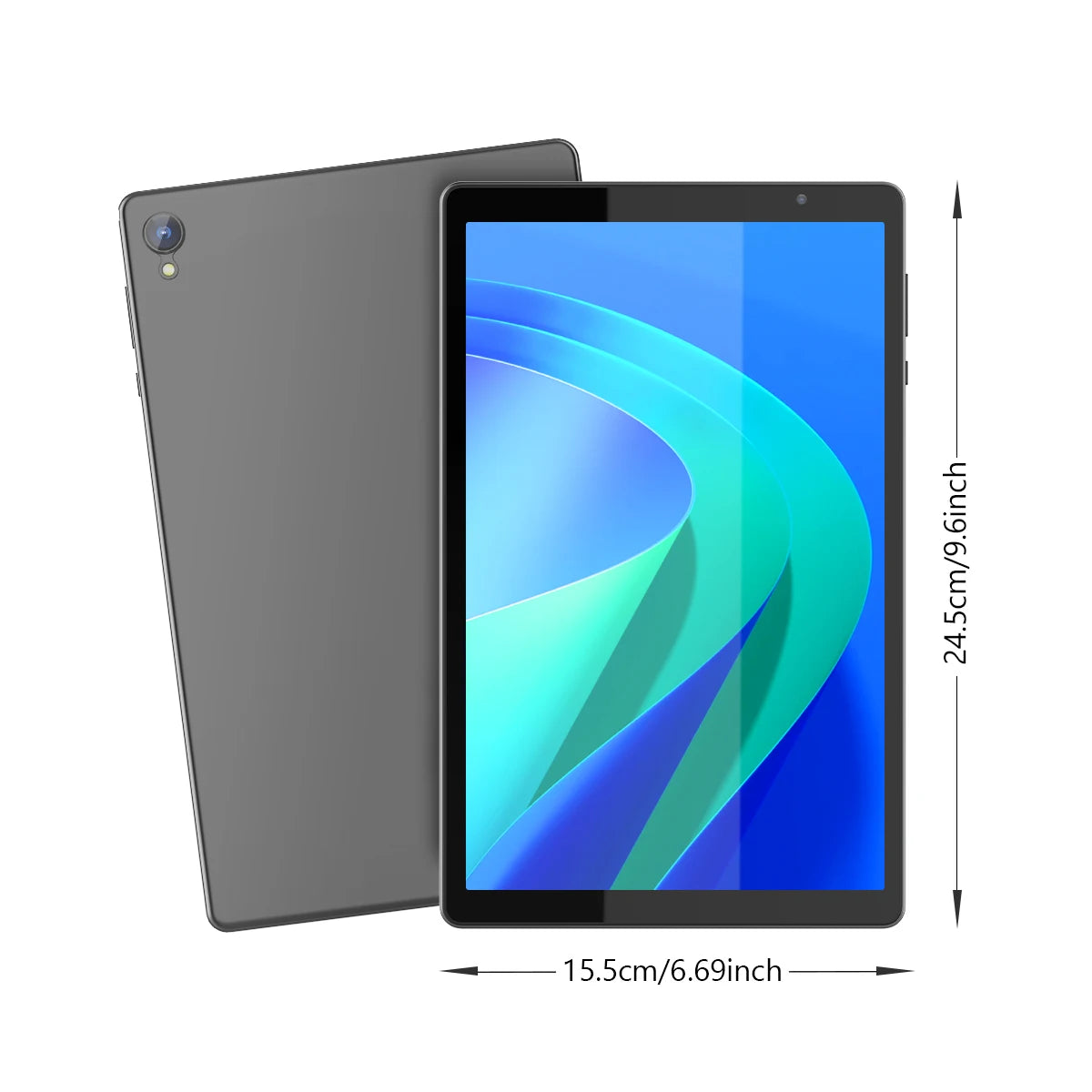 10-Zoll-Tablet, Android 14, Quad-Core-Prozessor, 4 GB RAM (2 GB + 2 GB erweiterbar), 32 GB Speicher, Wi-Fi, Dual-Kameras, 6000 mAh