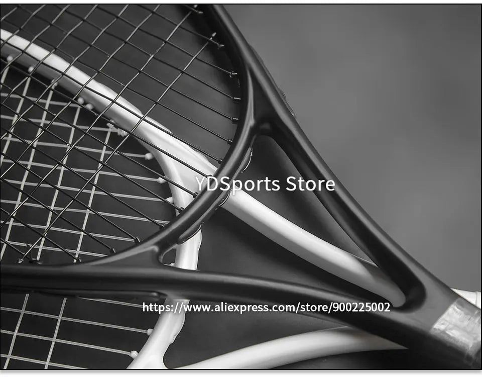 1x 27 Zoll Tennis-Racket, besaitet, Carbon-Aluminium-Legierung, Freizeit-Schläger, stoßfest, mit Tragetasche, für Erwachsene