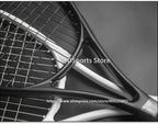 1x 27 Zoll Tennis-Racket, besaitet, Carbon-Aluminium-Legierung, Freizeit-Schläger, stoßfest, mit Tragetasche, für Erwachsene