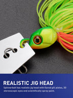Spinner Bait 7g/9g/12g/14g/21g Angelköder Kit Set Pesca Chatter Weedless Metallblatt Gummifischkopf Haken Draht Spinnerbait