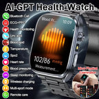 Neue Gesundheitsuhr Harnsäure Blutdruck Blutsauerstoff Körperanalyse Körperfett Smartwatch EKG+PPG Bluetooth Anruf Uhr Frauen Männer