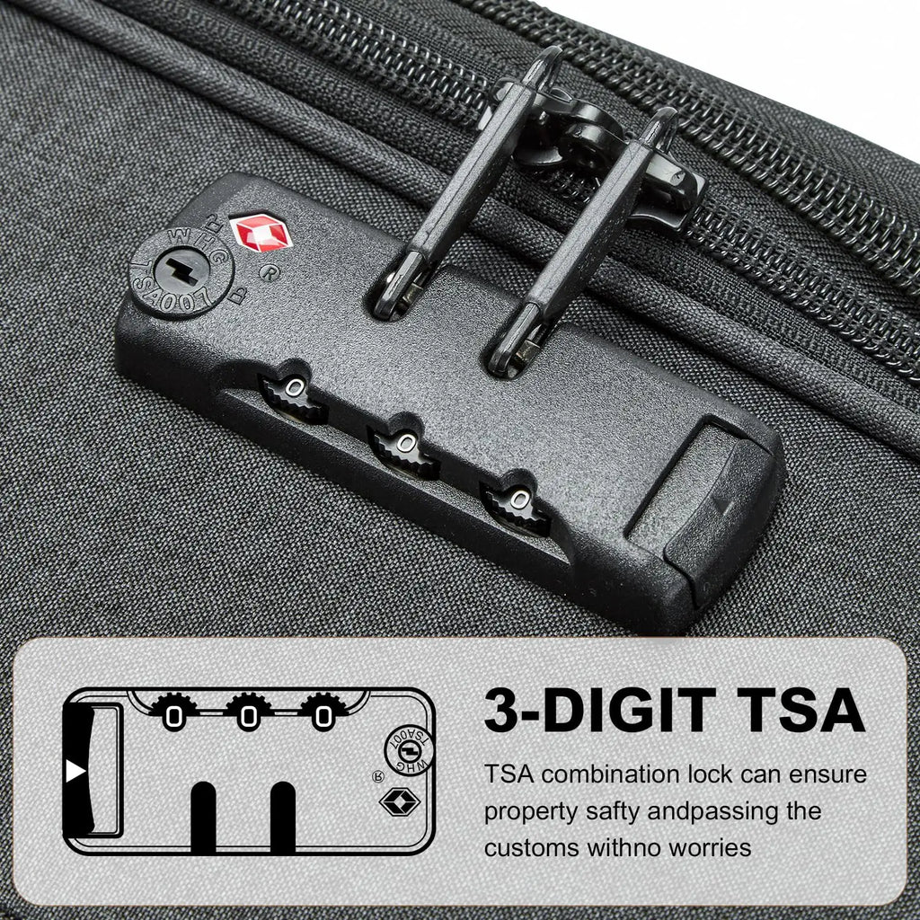 Britisches Traveller Frachtkoffer 53.5x40x21cm Leichtgewicht Handgepäck 4 Rollen TSA Schloss Weichgepäck Stoff