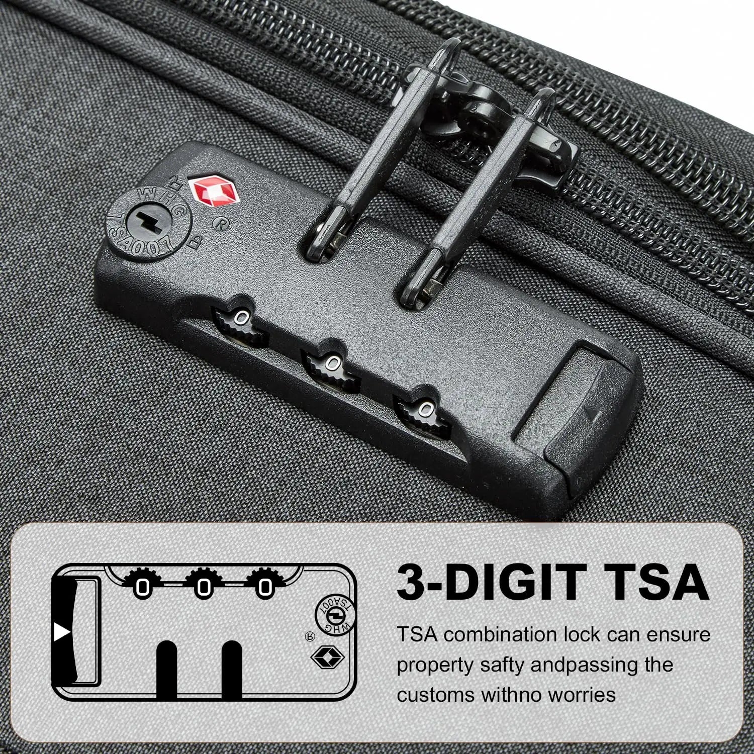 Britisches Traveller Frachtkoffer 53.5x40x21cm Leichtgewicht Handgepäck 4 Rollen TSA Schloss Weichgepäck Stoff