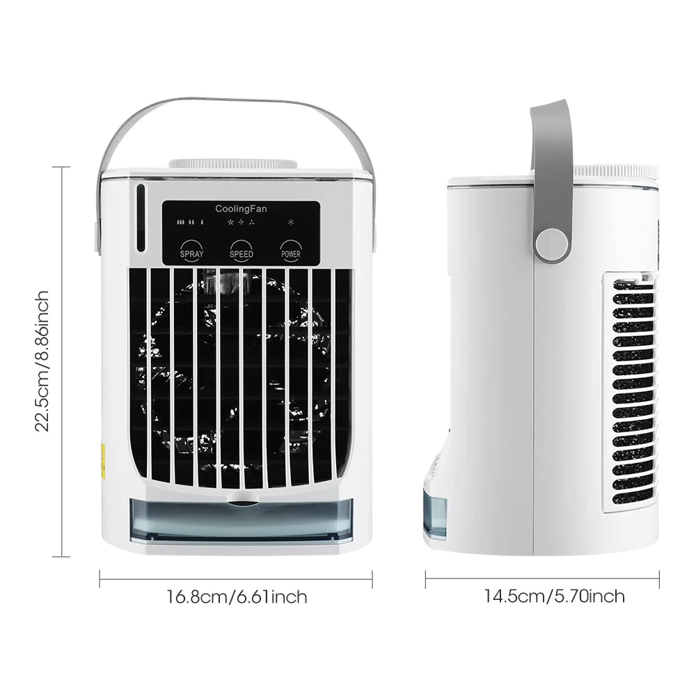 Mini-Klimaanlage Luftkühler Ventilator Tragbarer Wasserkühlungsventilator Mobile Klimaanlage für Zimmer, Büro, Autos
