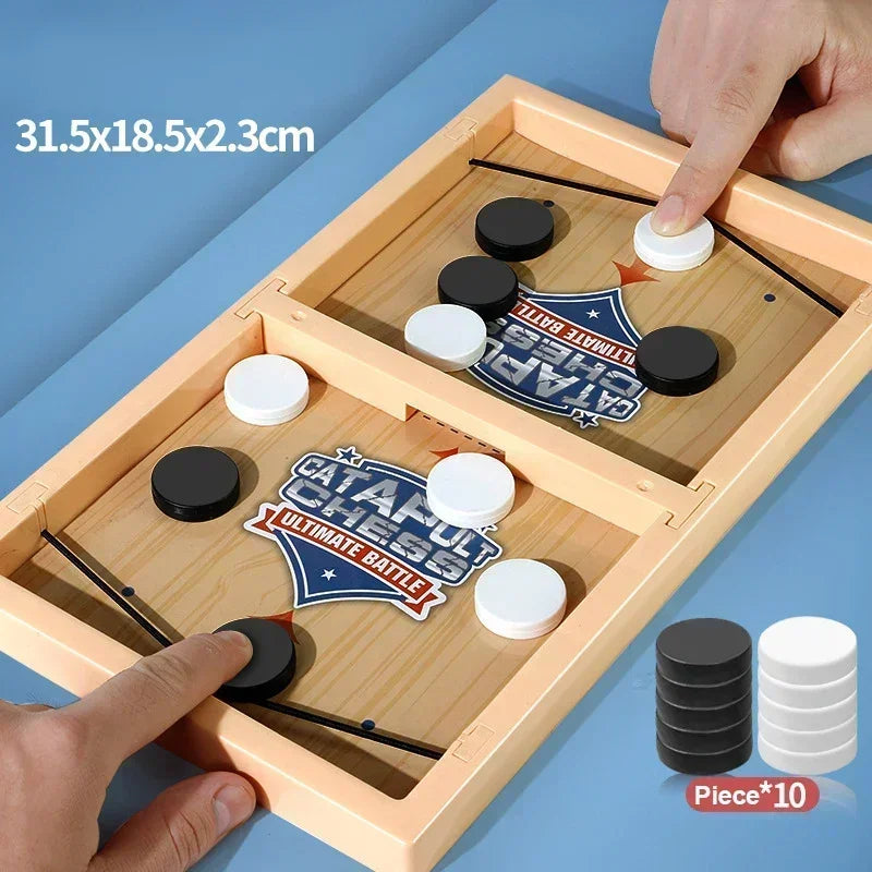 Fast Sling Puck Spiel Schleuder-Schach Tischschach Puzzle Partyspiel Erwachsener Kind Familienspiel Desktop-Battle-Brettspiele