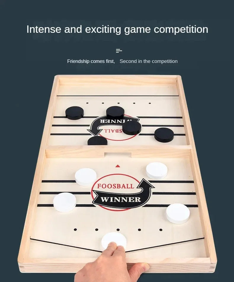 Tischfußball-Gewinner-Spiele Tischhockey-Spiel Katapult-Schach Eltern-Kind-interaktives Spielzeug Schnelles Schleuder-Puck-Brettspielzeug für Kinder