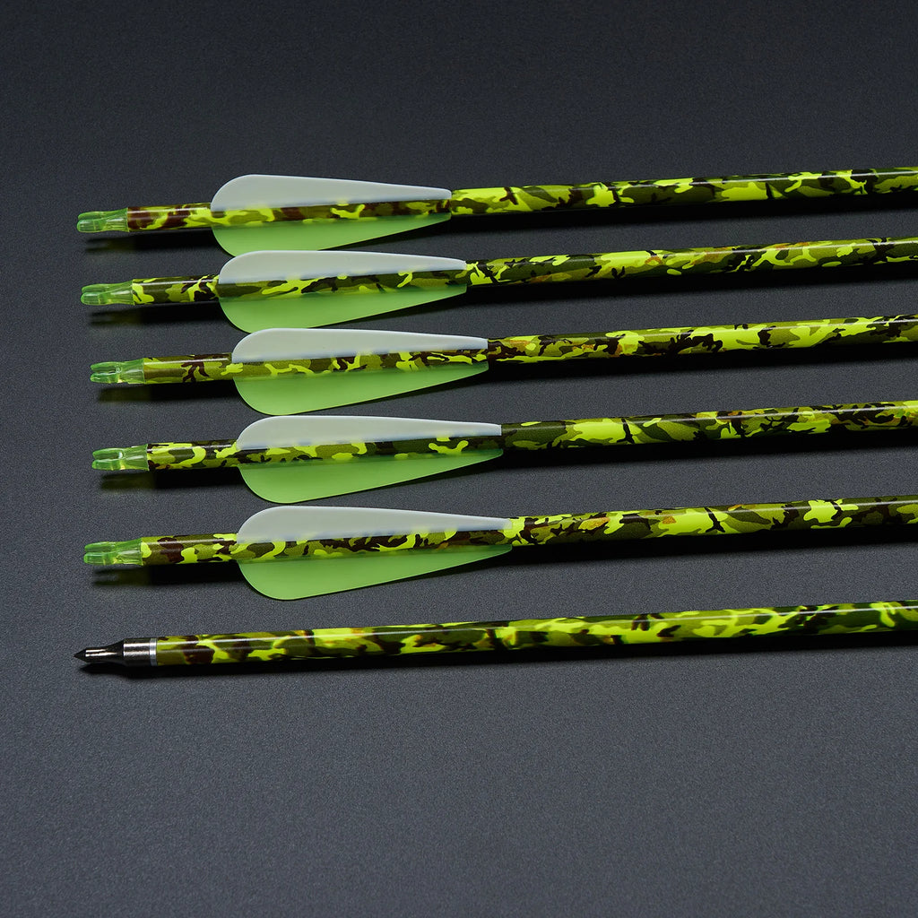 Toparchery 31,5 Zoll Mischcarbonpfeile ID 6,2mm Kunststofffedern Outdoor Ziel Jagd und Schießen