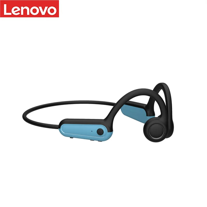 Lenovo Neue Real Knochenleitungs-Sportkopfhörer Kabelloser Ohrhörer Bluetooth-kompatibles Headset Freisprechfunktion mit Mikrofon zum Laufen