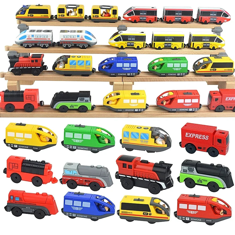 Lokomotive Magnetische Auto Elektrische Eisenbahn Spielzeug Passt Alle Marken Biro Holz Diecast Slot Eisenbahn Schienenbahn Lernspielzeug Für Kinder