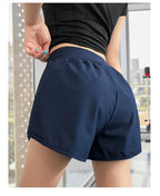 Damen Freizeit Sport Anti-Exposition Falsche Zweiteilige Abnehmende Sport Fitness Nackt Yoga Atmungsaktive Shorts