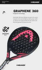 Genuine HEAD Tennis Padel Rackets ZEPHYR Series Carbon Fibre EVA Memory Flex Foam Core Padel Tennis Racquets Lightweight