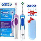 Oral B Elektrische Zahnbürste 2D Rotierende Vibrationsreinigung Ladezahnbürste Cross Action Borsten Mundpflege 4 Geschenk-Bürstenköpfe gratis