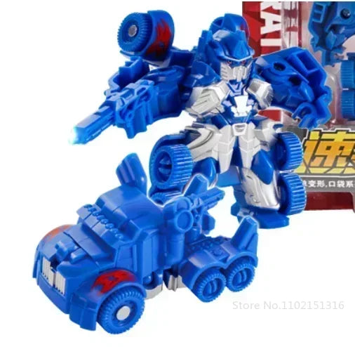 Kinder Spielzeug Mini Verwandlungs-Roboter-Kit Spielzeugmodelle 2-in-1 verformtes Auto Spielzeug Roboter Spielzeug für Kinder Geschenk Actionfigur