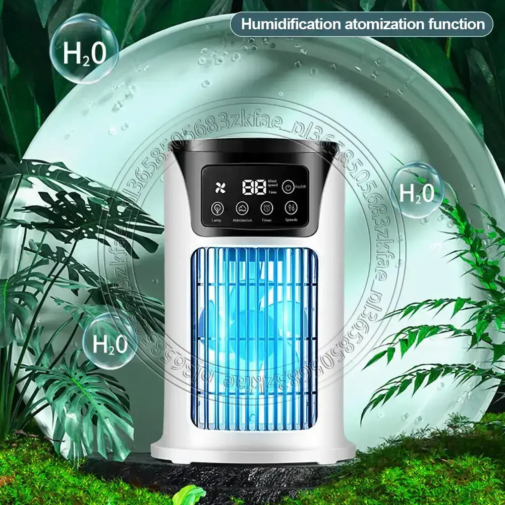 Multifunktionaler Verdunstungsventilator Tragbare Kalte Klimaanlage Kleiner Luftkühler Natürlicher Luftgekühlter Ventilator für den Schreibtisch