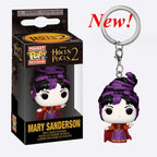 Neue FUNKO Schlüsselanhänger Disney Dämonin Prinzessin Bella Arielle Alice Anna Elsa Bell Jack Sally Stitch Actionfigur Spielzeug Ornamente