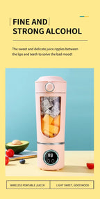 Neuer tragbarer Saftmixer für Shakes Smoothie 700ML Robuster Entsafter Stahlklingen 2-in-1 Mixer Flasche Smoothie tragbar