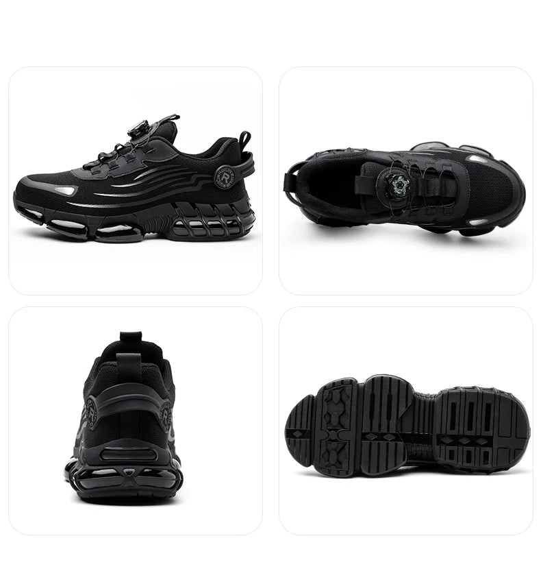 Unzerstörbare Stahlkappen-Sicherheitsschuhe Rutschfeste Abriebfeste Arbeitsschuhe Herren Robuster Bequemer Sneaker