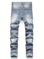 Fashion Herren Jeans Stretch Blau Skinny Jeans Für Herren Casual Slim Fit Denim Hosen Korean Style Herrenhosen Jeans