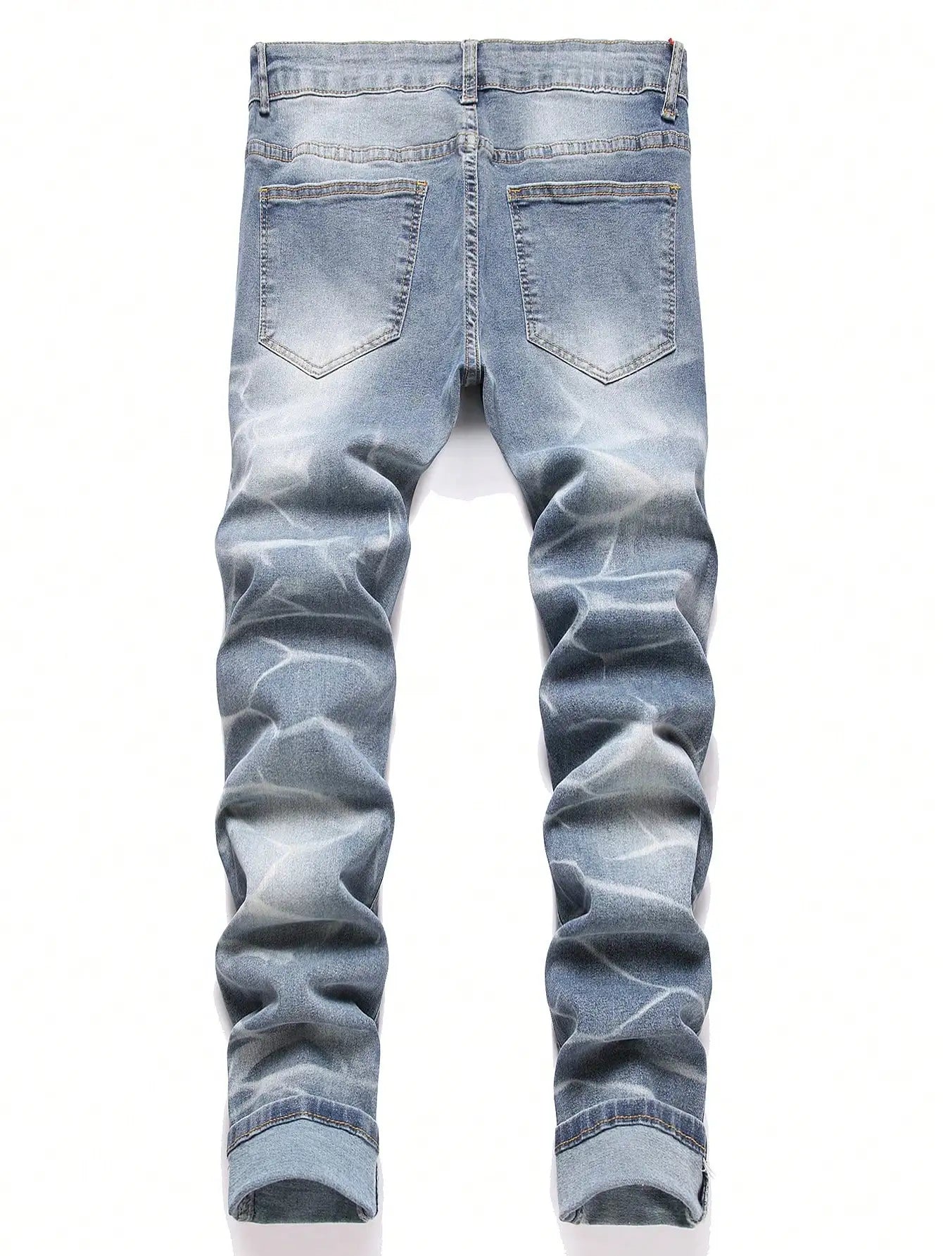 Fashion Herren Jeans Stretch Blau Skinny Jeans Für Herren Casual Slim Fit Denim Hosen Korean Style Herrenhosen Jeans