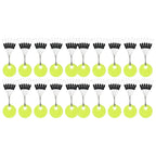 60/120PCS 10/20 Group Set Rubber Silicon Space Bean Sea Carp Fly Fishing Black Rubber Oval Stopper Fishing Float Fishing Bobber