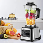 6000W Leistungsstarker Standmixer Mixer Entsafter Smoothie Maker Tischmixer 2.5L Behälter Küchenmaschine Mixer für Eis, Nüsse und Obst